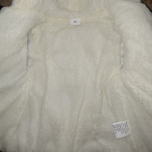 Polka dot 12mos fleece lined hood jacket - Picture 3 of 4